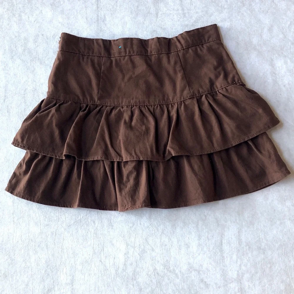 The Children's Place 100% Cotton Tiered Ruffle Skort Adjustable Waist Size 10